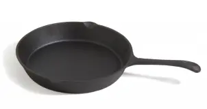 Gusseisenpfanne Ø 26 cm Grillpfanne vielseitige Pfanne aus Gusseisen Eisenpfanne Antihaft-Pfanne